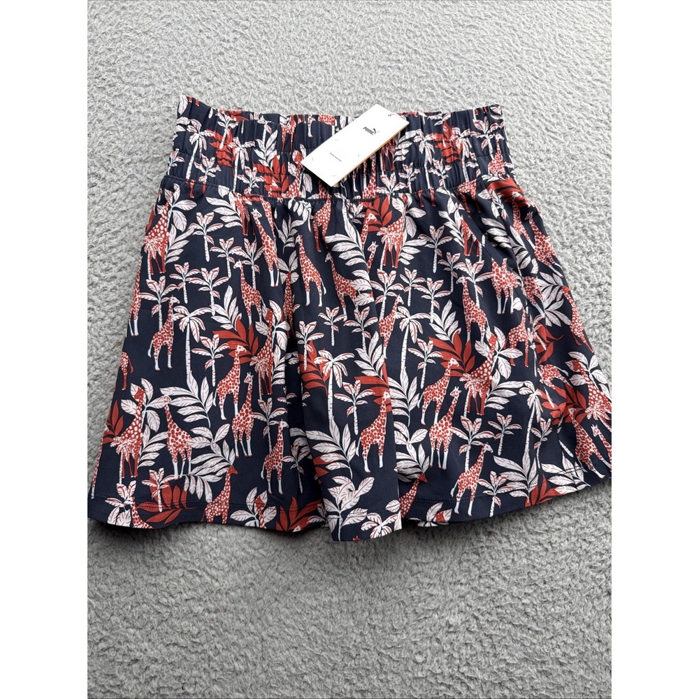 Puma Sandy Skort Skirt Womens Small Navy Giraffe Golf Tennis Pickleball 629256